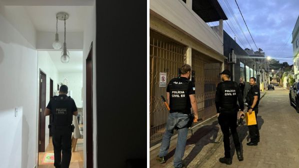 Filha e genro são presos suspeitos de mandar matar idoso por herança em Itarana. Crédito: PCES